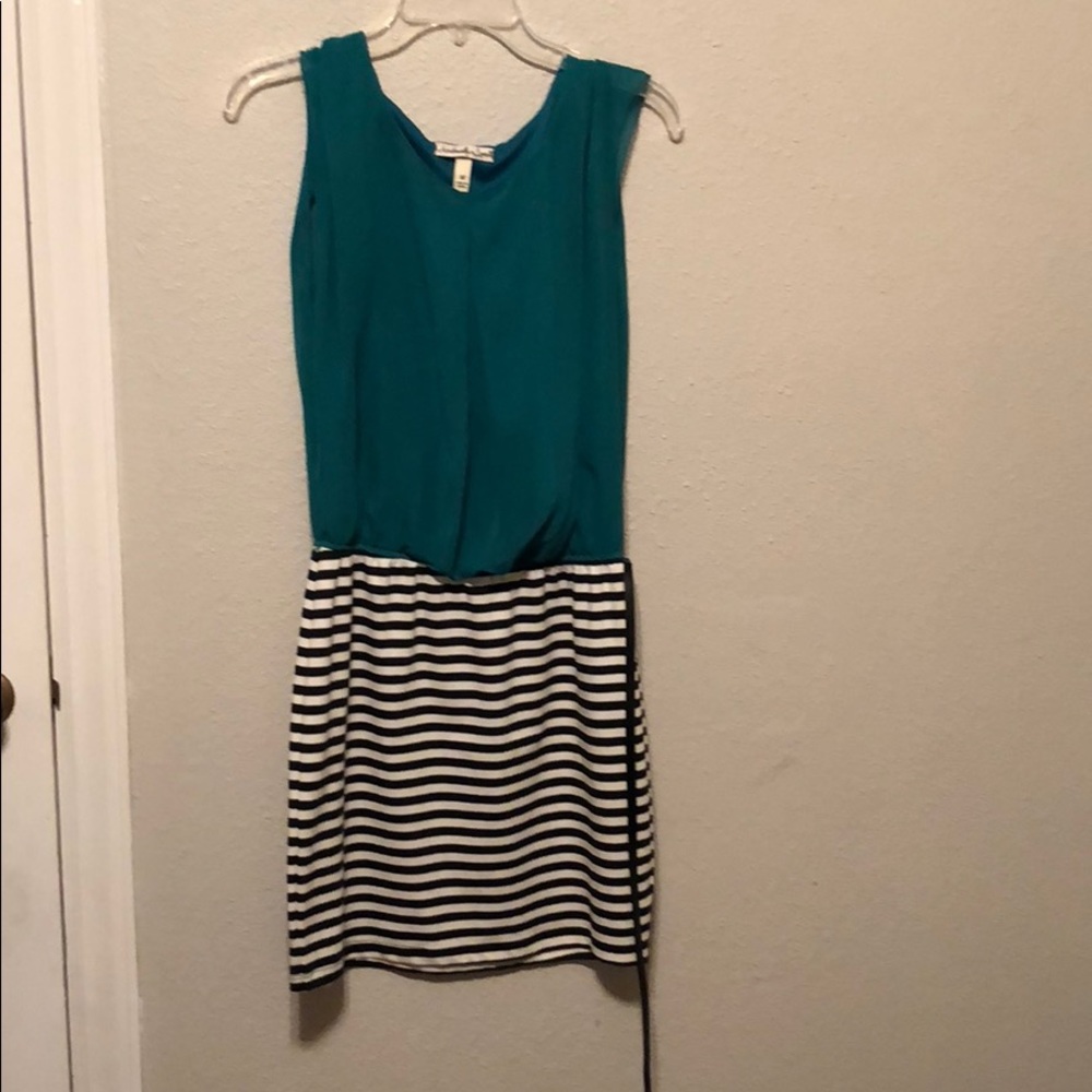 Sheer and striped dress